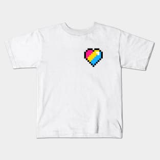 Pansexual Pride Pixel Heart Kids T-Shirt